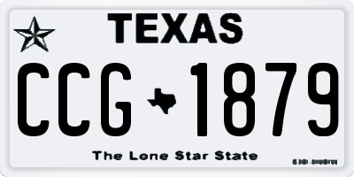 TX license plate CCG1879