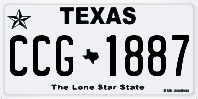 TX license plate CCG1887