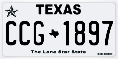 TX license plate CCG1897