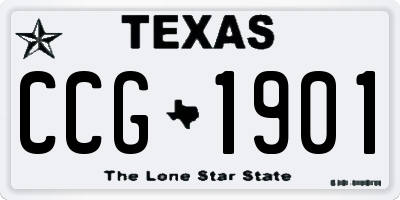 TX license plate CCG1901