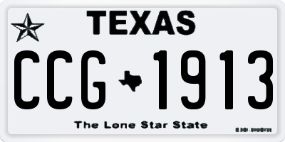 TX license plate CCG1913