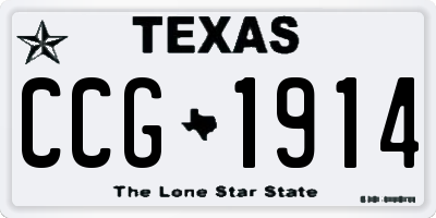 TX license plate CCG1914