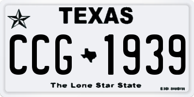 TX license plate CCG1939