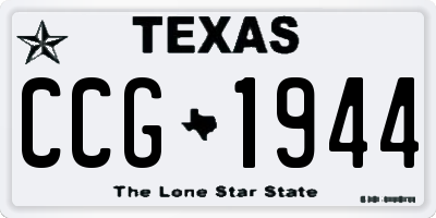 TX license plate CCG1944
