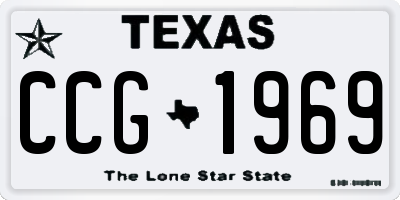 TX license plate CCG1969