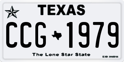 TX license plate CCG1979