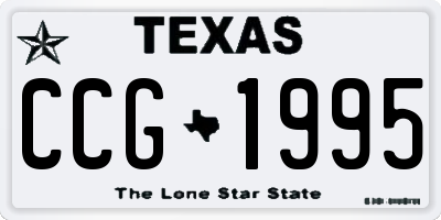 TX license plate CCG1995
