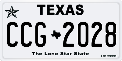 TX license plate CCG2028