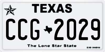 TX license plate CCG2029
