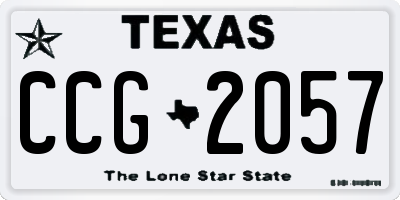 TX license plate CCG2057