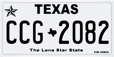 TX license plate CCG2082