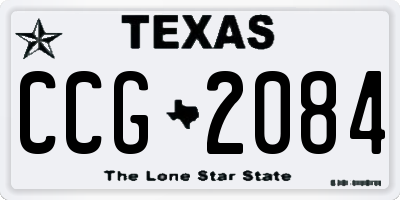 TX license plate CCG2084