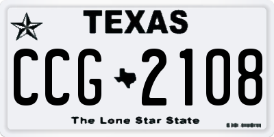 TX license plate CCG2108