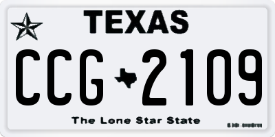 TX license plate CCG2109