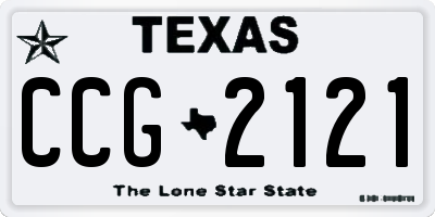 TX license plate CCG2121