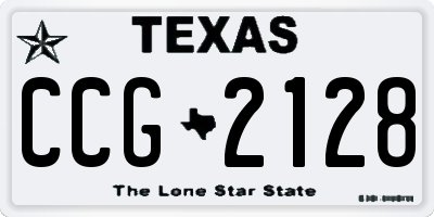 TX license plate CCG2128