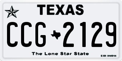 TX license plate CCG2129