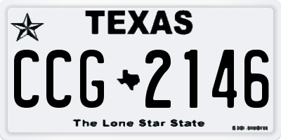 TX license plate CCG2146