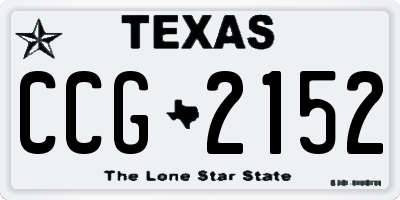 TX license plate CCG2152