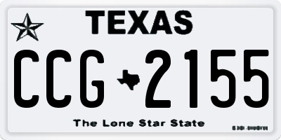 TX license plate CCG2155