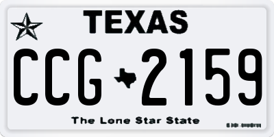 TX license plate CCG2159