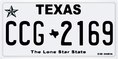 TX license plate CCG2169