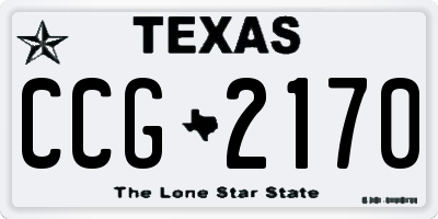 TX license plate CCG2170