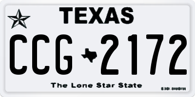TX license plate CCG2172