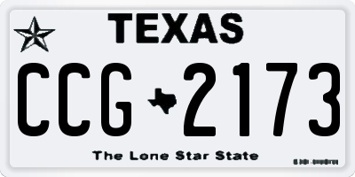 TX license plate CCG2173
