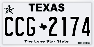 TX license plate CCG2174