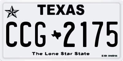 TX license plate CCG2175