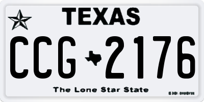 TX license plate CCG2176