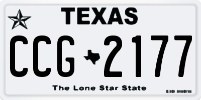 TX license plate CCG2177