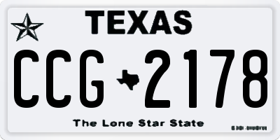 TX license plate CCG2178
