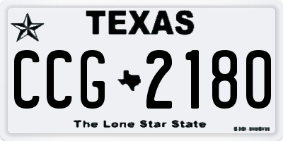 TX license plate CCG2180