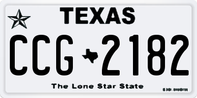 TX license plate CCG2182