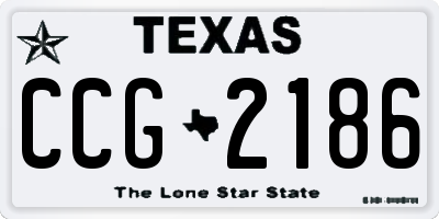 TX license plate CCG2186