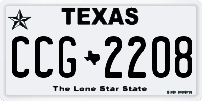 TX license plate CCG2208