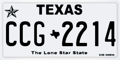 TX license plate CCG2214