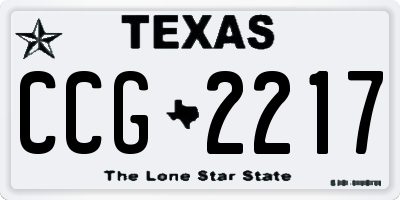 TX license plate CCG2217