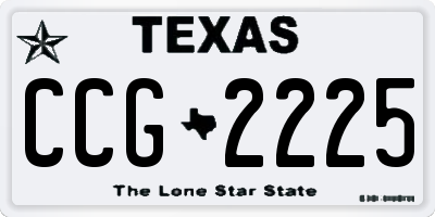 TX license plate CCG2225