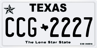 TX license plate CCG2227