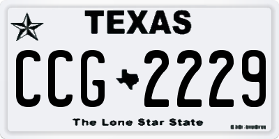 TX license plate CCG2229