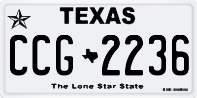 TX license plate CCG2236