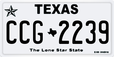 TX license plate CCG2239