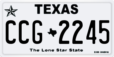 TX license plate CCG2245