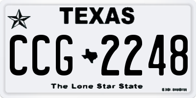 TX license plate CCG2248