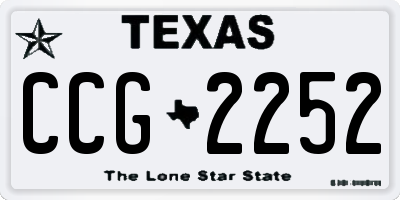 TX license plate CCG2252