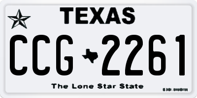 TX license plate CCG2261