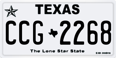 TX license plate CCG2268